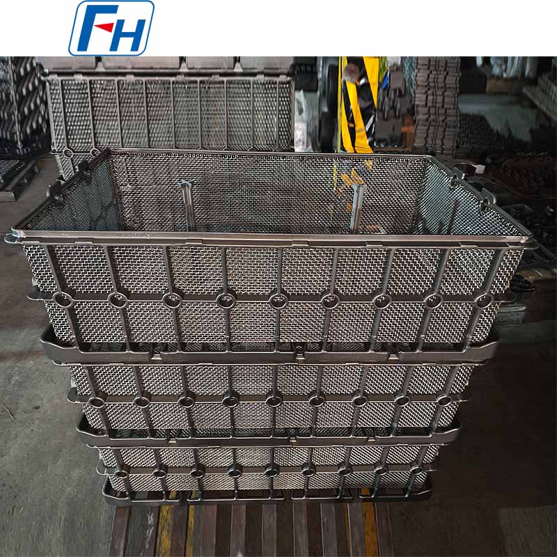 Keranjang Perlakuan Panas FH® Stackable untuk Aplikasi Tungku Vakum